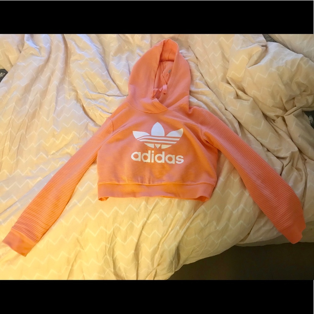 Adidas brand new trefoil cropped hoodie,new style